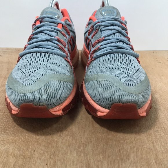 Nike Womens Air Max 2016 Running Shoes Size 8 Gray Lava Red Pink 698903-009 - Picture 2 of 10